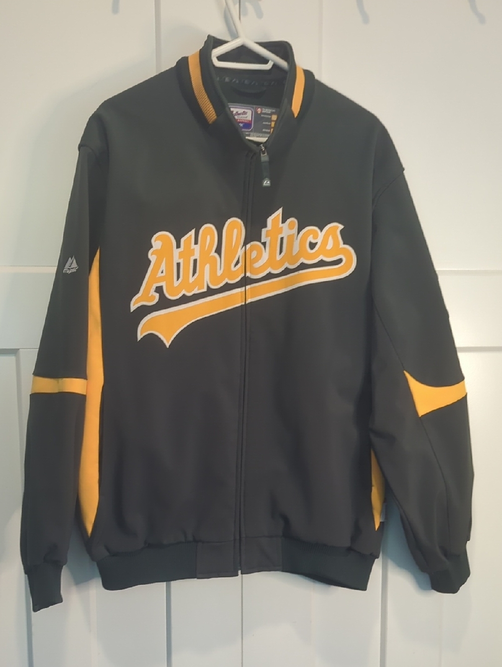 Oakland A's Authentic Majestic MLB Full Zip Up Dug Out Jacket Size 2XL